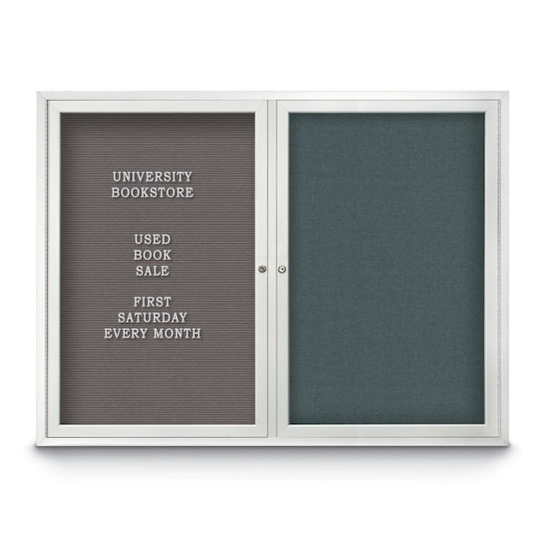 Corkboard, 36"x36", Surf/Bronze